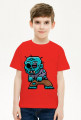 Pixel Art - Zombie - styl retro - 8 bit - grafika inspirowana grą Minecraft - chłopiec koszulka
