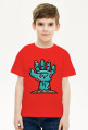 Pixel Art - ręka Zombie - styl retro - 8 bit - grafika inspirowana grą Minecraft - chłopiec koszulka