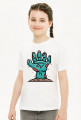 Pixel Art - ręka Zombie - styl retro - 8 bit - grafika inspirowana grą Minecraft - dziewczynka koszulka