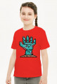 Pixel Art - ręka Zombie - styl retro - 8 bit - grafika inspirowana grą Minecraft - dziewczynka koszulka