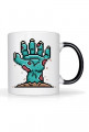 Pixel Art - ręka Zombie - styl retro - 8 bit - grafika inspirowana grą Minecraft - magiczny kubek