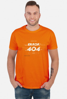 Pixel Art - Human not found Error 404 - glitch - glicz - męska koszulka