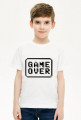 Pixel Art - Game Over - styl retro - 8 bit - grafika inspirowana grą Minecraft - chłopiec koszulka