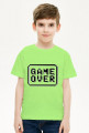 Pixel Art - Game Over - styl retro - 8 bit - grafika inspirowana grą Minecraft - chłopiec koszulka
