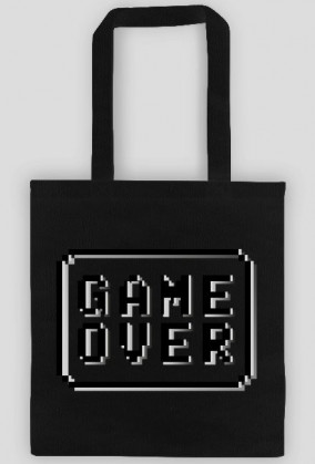 Pixel Art - Game Over - styl retro - 8 bit - grafika inspirowana grą Minecraft - torba