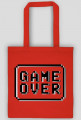 Pixel Art - Game Over - styl retro - 8 bit - grafika inspirowana grą Minecraft - torba