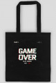 Pixel Art - Game Over Play again Yes/No - styl retro - glitch - 8 bit - grafika inspirowana grą Minecraft - torba