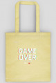 Pixel Art - Game Over Play again Yes/No - styl retro - glitch - 8 bit - grafika inspirowana grą Minecraft - torba