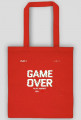 Pixel Art - Game Over Play again Yes/No - styl retro - glitch - 8 bit - grafika inspirowana grą Minecraft - torba