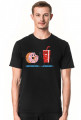 Pixel Art - pączek i cola kciuk do góry - styl retro - 8 bit - grafika inspirowana grą Minecraft - męska koszulka