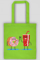 Pixel Art - pączek i cola kciuk do góry - styl retro - 8 bit - grafika inspirowana grą Minecraft - torba