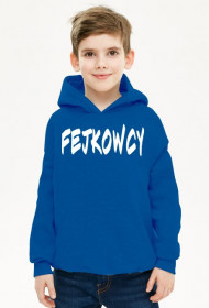 Niebieska bluza z białym nadrukiem dziecięca