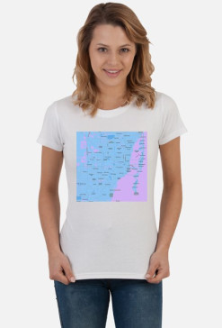 Koszulka z mapą Miami.