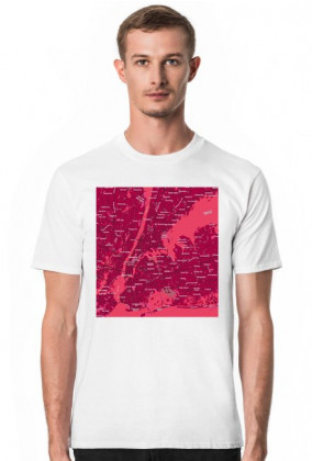 Koszulka z mapą Nowego Jorku.
