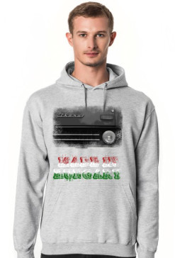 Bluza z kapturem szara (melanż) Made in Hungary