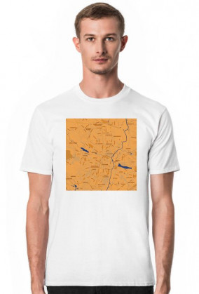 Koszulka z mapą Poznania.