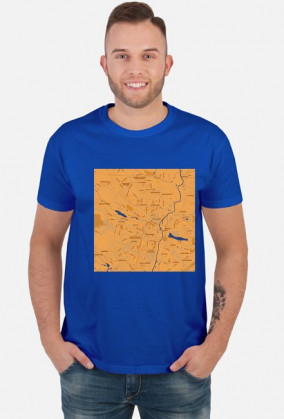 Koszulka z mapą Poznania.
