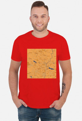 Koszulka z mapą Poznania.
