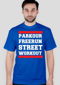 Parkour, freerun, Street workout koszulka niebieska