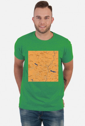 Koszulka z mapą Poznania.