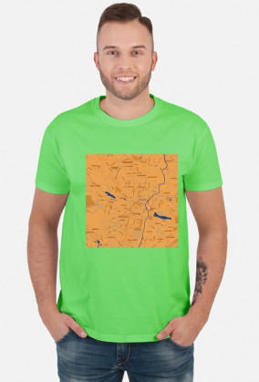 Koszulka z mapą Poznania.