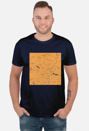 Koszulka z mapą Poznania.