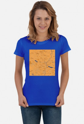 Koszulka z mapą Poznania.
