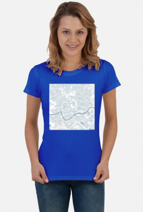 Koszulka z mapą Krakowa.