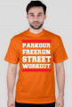 Parkour, freerun, Street workout koszulka pomarańczowa
