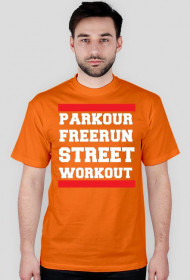 Parkour, freerun, Street workout koszulka pomarańczowa