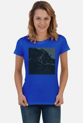 Koszulka z mapą Gdańska.