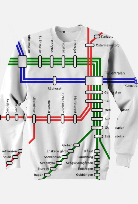 Tunnelbana bluza full color