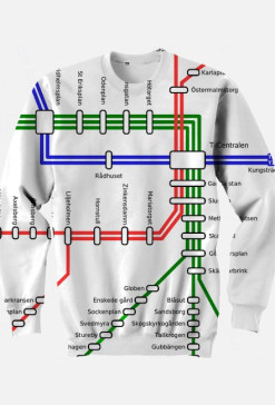 Tunnelbana bluza full color
