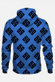 69 pattern big (bluza kapturowa fullprint) niebiesko-czarna 2-stronna