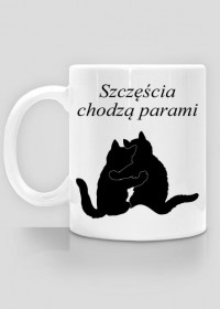 Kubek koty retro - Szczescia chodza parami