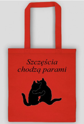 Torba koty retro - Szczescia chodza parami