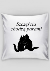 Poszewka koty retro - Szczescia chodza parami