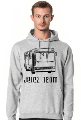 Bluza z kapturem szara (melanż) Jelcz 120M
