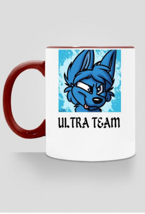 Kubek Niebieski Wilk Z napisem ULTRA TEAM