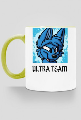 Kubek Niebieski Wilk Z napisem ULTRA TEAM
