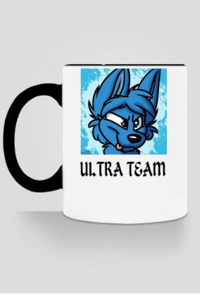 Kubek Niebieski Wilk Z napisem ULTRA TEAM