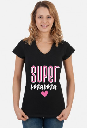 KOSZULKA SUPER MAMA CZARNA