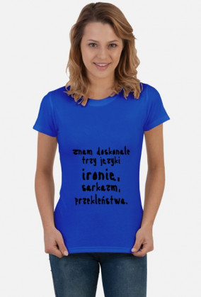 KOSZULKA ZNAM TRZY JĘZYKI KOLOR