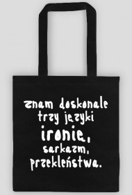 TORBA ZNAM TRZY JĘZYKI CZARNA
