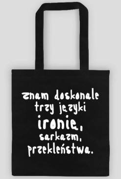 TORBA ZNAM TRZY JĘZYKI CZARNA