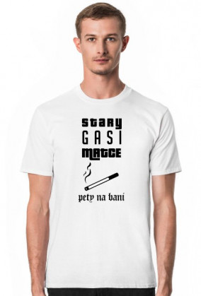 T-shirt "STARY Z ZIPEM W RĘKU"