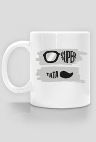 Urodzony w urodziny - Super Tata - idealny prezent dla taty na dzień ojca i urodziny - okulary - wąsy - kubek