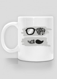 Urodzony w urodziny - Super Tata - idealny prezent dla taty na dzień ojca i urodziny - okulary - wąsy - kubek