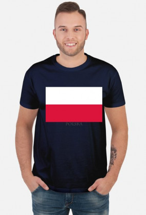 Koszulka z flagą Polski.