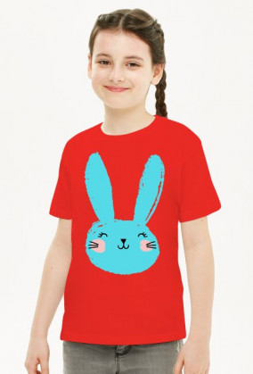 koszulka z niebieskim królikiem